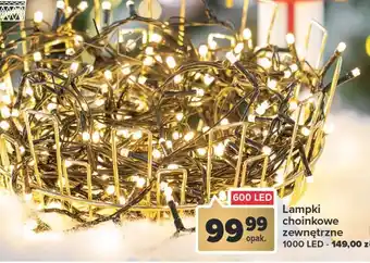 Carrefour Lampki choinkowe zewnętrzne 600 led oferta