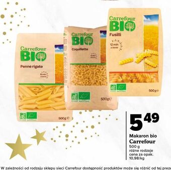 Carrefour Makaron fusilli carrefour bio oferta