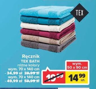 Carrefour Ręcznik bath 70 x 140 cm tex oferta