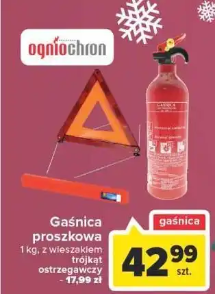 Carrefour Gaśnica proszkowa 1 kg bc + wieszak ogniochron oferta