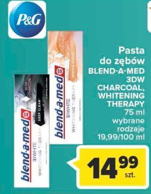 Carrefour Pasta do zębów deep clean blend-a-med 3d white whitening therapy oferta
