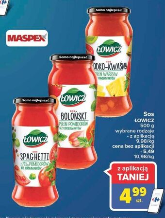 Carrefour Sos spaghetti łowicz oferta