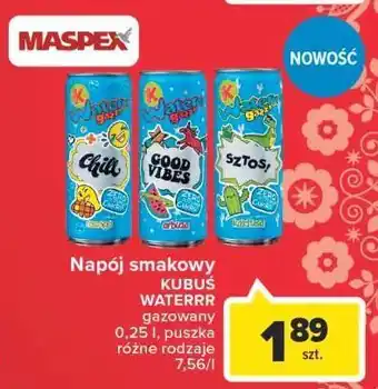 Carrefour Woda jabłko-cytryna-kaktus kubuś waterrr oferta