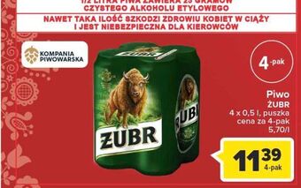 Carrefour Piwo żubr 1768 oferta