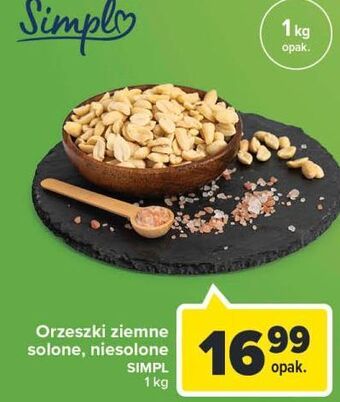 Carrefour Orzeszki ziemne bez soli simpl oferta