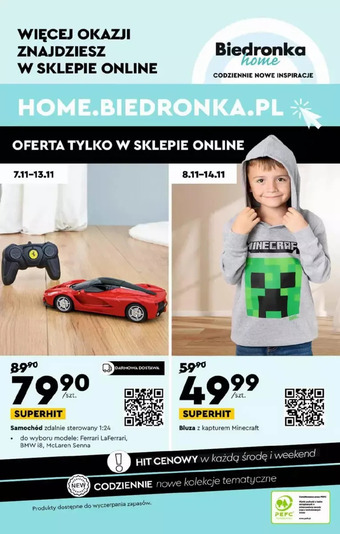 Biedronka Samochód zdalnie sterowany 1:24 oferta