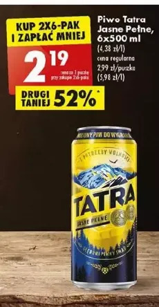 Biedronka Piwo tatra jasne pełne oferta