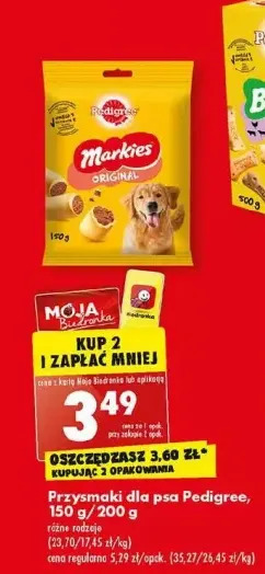 Biedronka Ciasteczka dla psów pedigree biscrok oferta