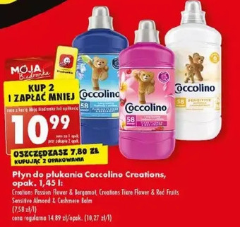 Biedronka Płyn do płukania passion flower & bergamot coccolino creations oferta