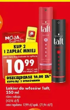 Biedronka Lakier do włosów taft power oferta