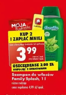 Biedronka Szampon z pokrzywą family splash oferta