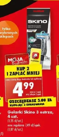 Biedronka Maszynka do golenia skino 3 oferta