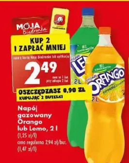 Biedronka Napój o smaku limonki lemo oferta