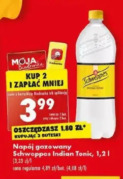 Biedronka Napój indian tonic schweppes oferta