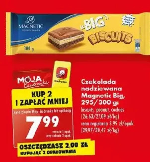 Biedronka Czekolada cookies magnetic big oferta