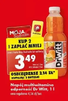 Biedronka Sok multiwitamina witalność pomarańczowa dr witt premium oferta