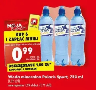 Biedronka Woda niegazowana polaris sport oferta