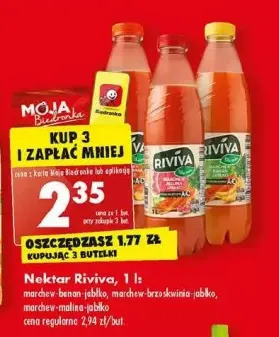 Biedronka Nektar marchew-banan-jabłko riviva oferta