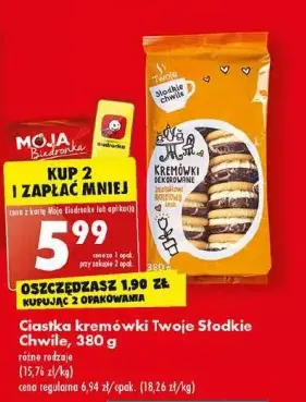 Biedronka Ciastka kremówki dekorowane z morelą twoje słodkie chwile oferta