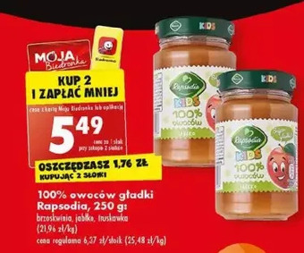 Biedronka Dżem jabłkowy rapsodia 100% owoców oferta