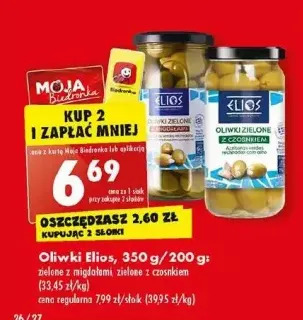 Biedronka Oliwki zielone z migdałami elios oferta