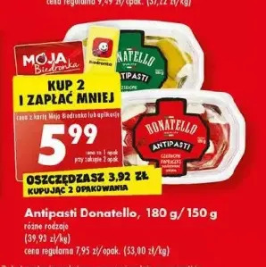 Biedronka Papryczki zielone nadziewane serkiem donatello antipasti oferta