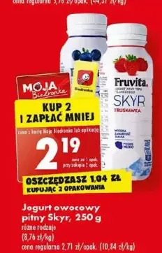 Biedronka Jogurt jagoda fruvita skyr oferta