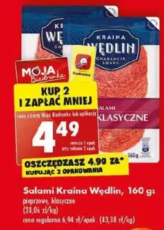 Biedronka Salami klasyczne kraina wędlin oferta