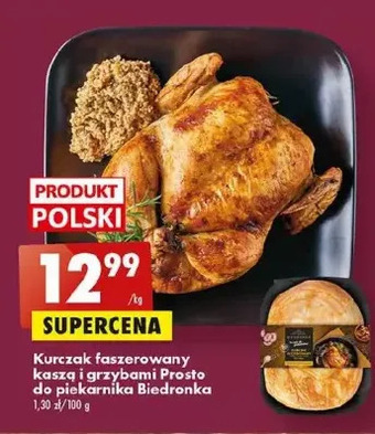 Biedronka Kurczak faszerowany kaszą i grzybami biedronka prosto do piekarnika oferta