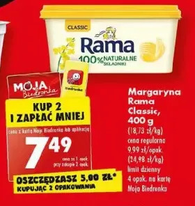 Biedronka Margaryna rama classic oferta