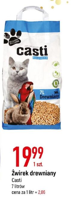 E.Leclerc Żwirek drewniany dla kota casti oferta