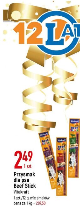E.Leclerc Przysmak dla psa wołowy vitakraft beef stick oferta