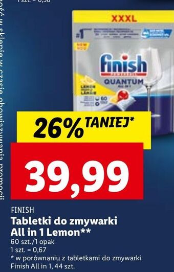 Lidl Tabletki do zmywarek lemon finish quantum oferta