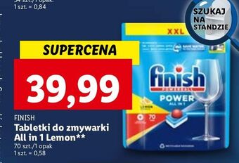 Lidl Tabletki do zmywarek lemon finish all in 1 oferta