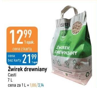 E.Leclerc Żwirek drewniany dla kota casti oferta