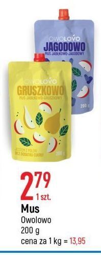 Mus jabłkowo-jagodowy owolovo