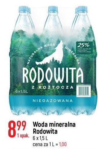 E.Leclerc Woda niegazowana rodowita z roztocza oferta