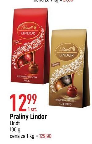 Praliny assorted bag lindt lindor