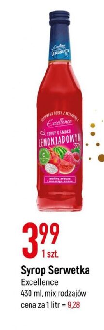 E.Leclerc Syrop lemoniadowy malina-arbuz-smoczy owoc excellence oferta