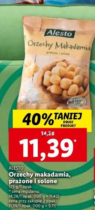Lidl Orzechy makadamia prażone i solone alesto oferta