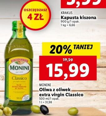 Lidl Oliwa z oliwek extra vergine monini classico oferta