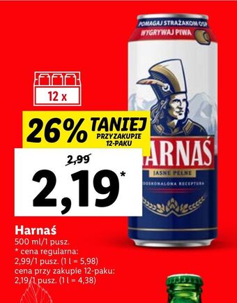 Lidl Piwo harnaś jasne pełne oferta