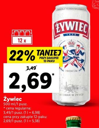 Lidl Piwo żywiec jasne pełne oferta