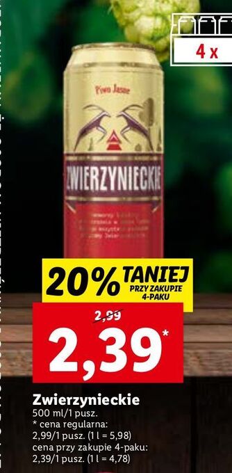 Lidl Piwo zwierzynieckie oferta