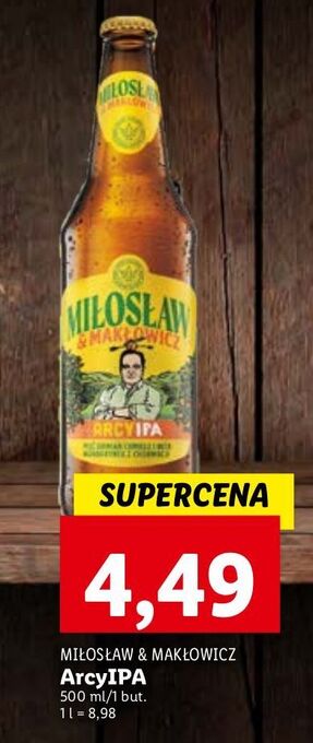 Lidl Piwo miłosław & makłowicz arcyipa oferta