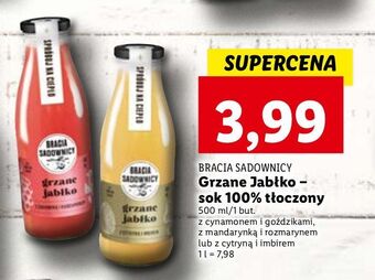 Lidl Sok grzane jabłko z cynamonem i goździkami bracia sadownicy oferta