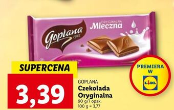 Lidl Czekolada mleczna goplana oferta