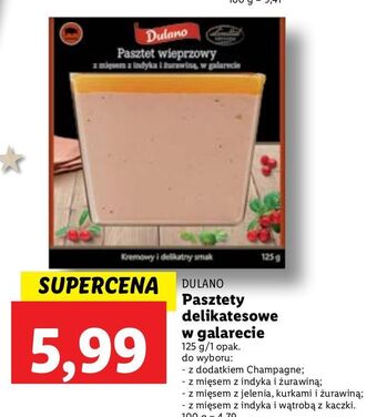 Lidl Pasztet z mięsem indyka wątrobą kaczki dulano oferta