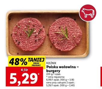 Lidl Burger wołowy rzeźnik codzienna dostawa oferta