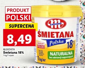 Lidl Śmietana kuchmistrza 18% mlekovita oferta